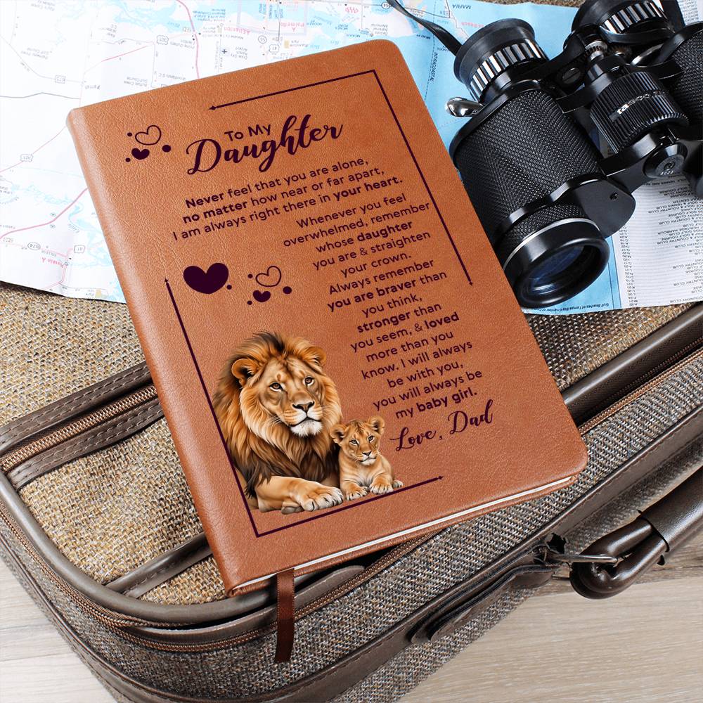 To My Daughter Leather Journal Your Crown