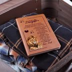 To My Daughter Leather Journal Your Crown