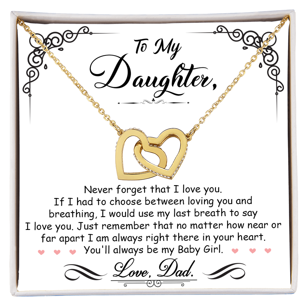 My Baby Girl - Interlocking Heart Necklace