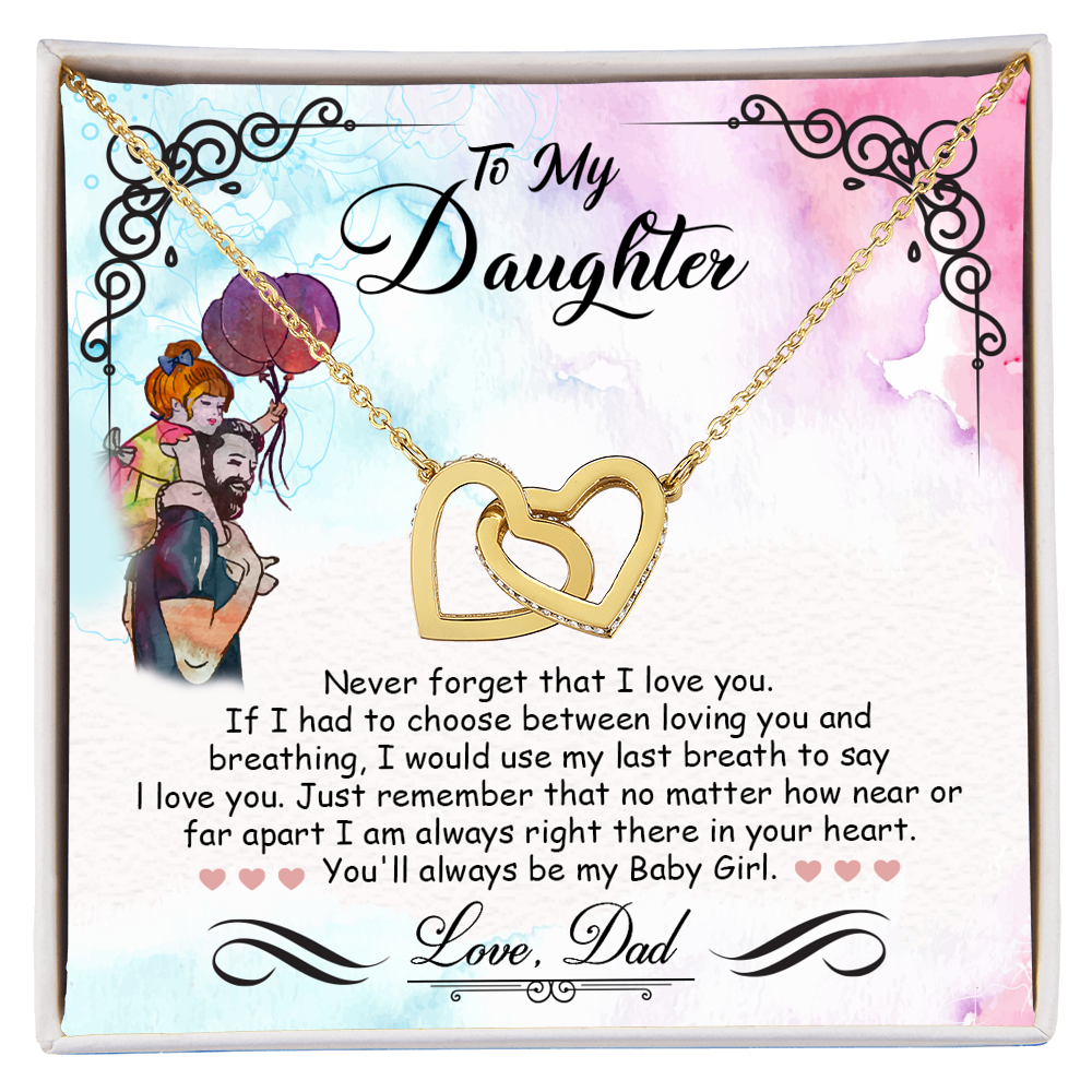 My Baby Girl - Interlocking Heart Necklace