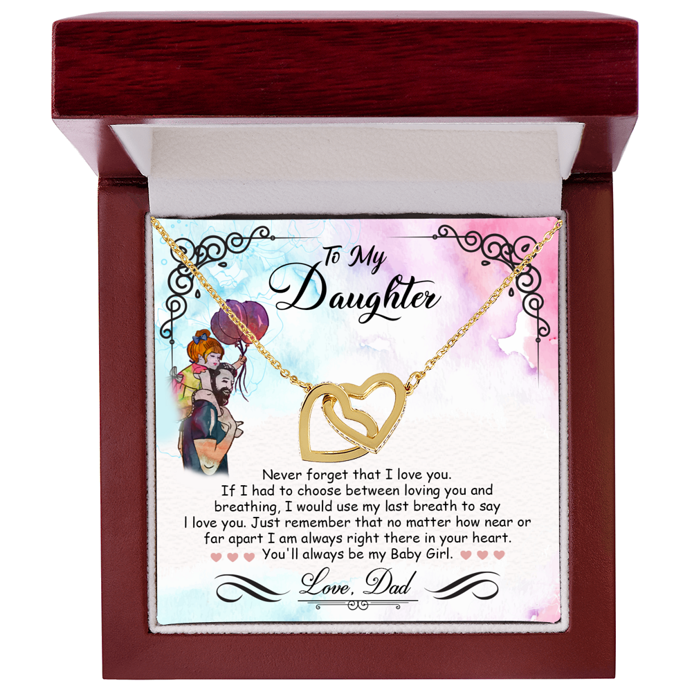 My Baby Girl - Interlocking Heart Necklace
