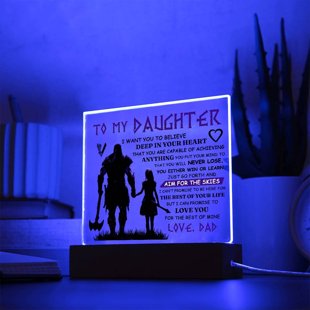 TO MY DAUGHTER SKIES ACRYLIC PLAQUE 2
