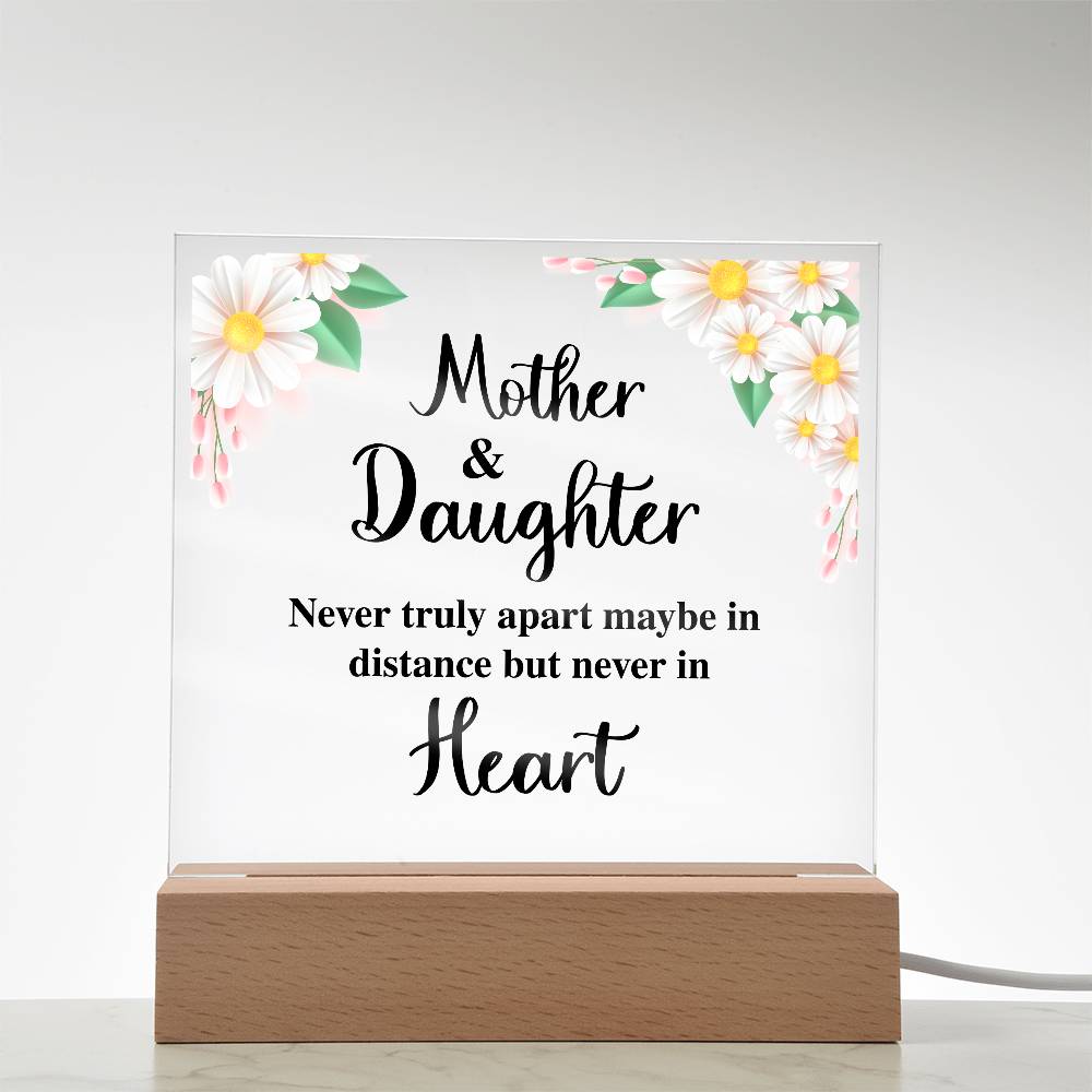TO MY DAUGHTER DISTANCE SQUARE ACRYLIC PLAQUE