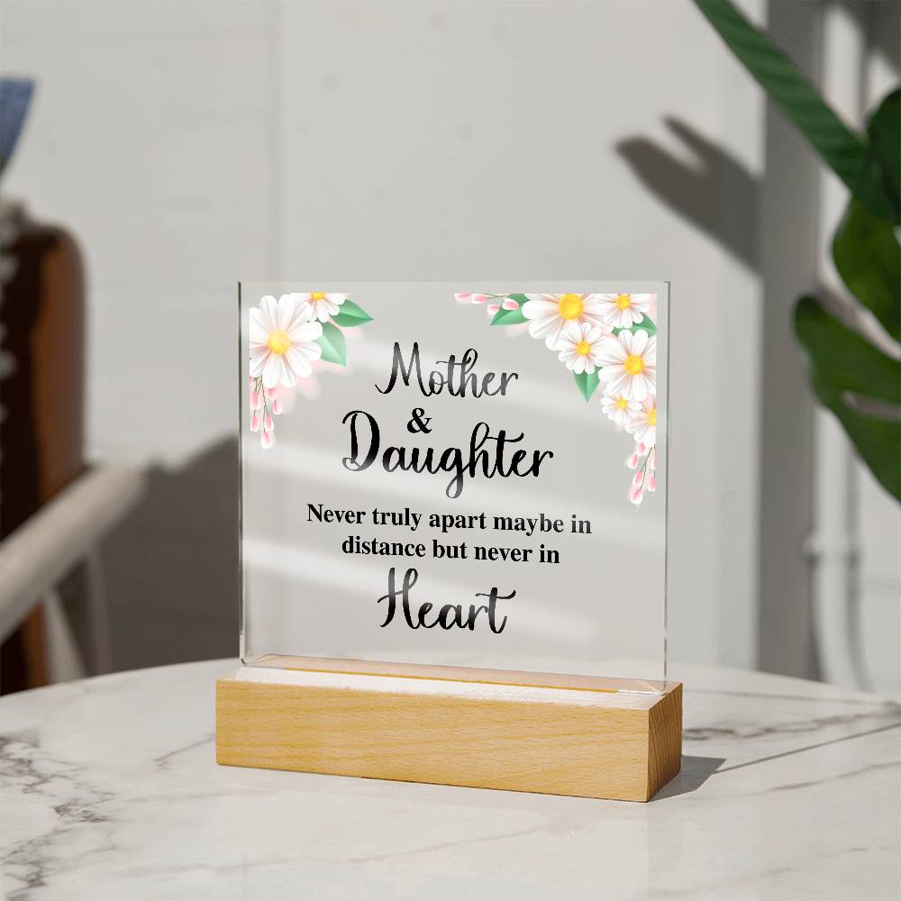 TO MY DAUGHTER DISTANCE SQUARE ACRYLIC PLAQUE