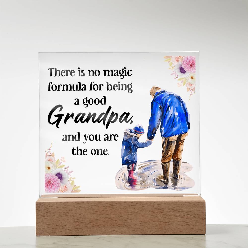 Acrylic Square Design Grandpa