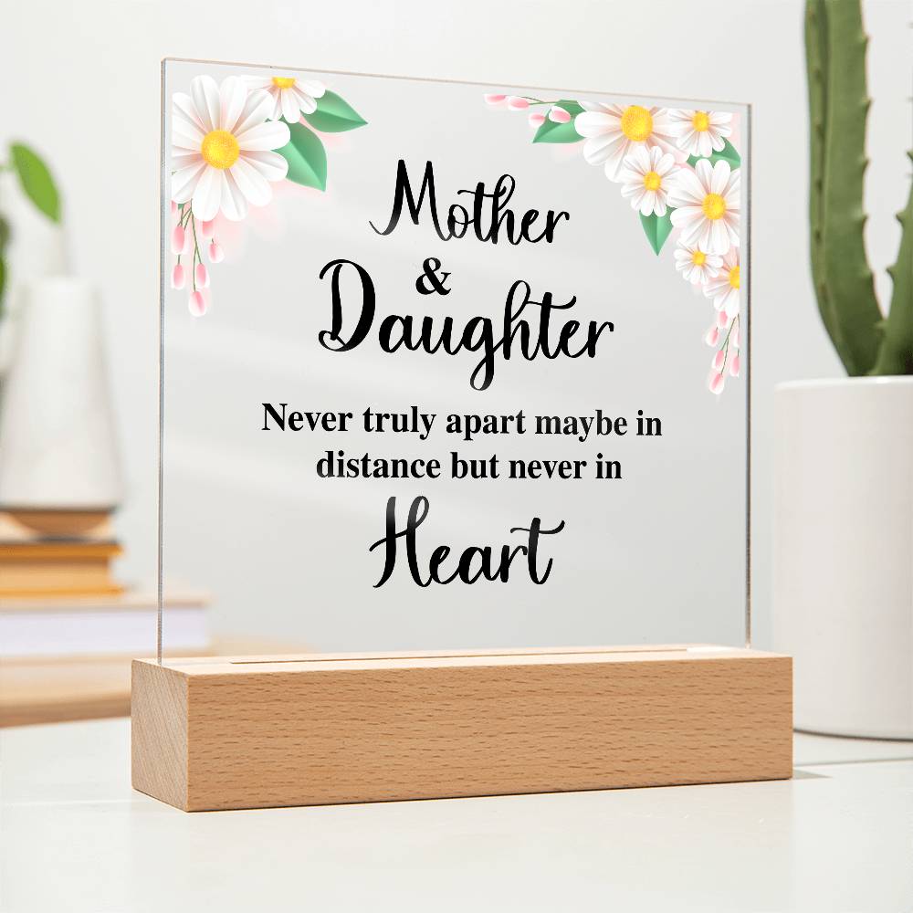 TO MY DAUGHTER DISTANCE SQUARE ACRYLIC PLAQUE