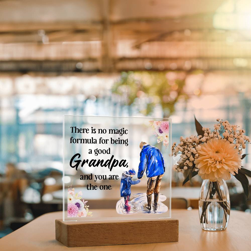 Acrylic Square Design Grandpa