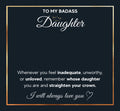 Badass Crown - Daughter Birthday Necklace with Rose Box